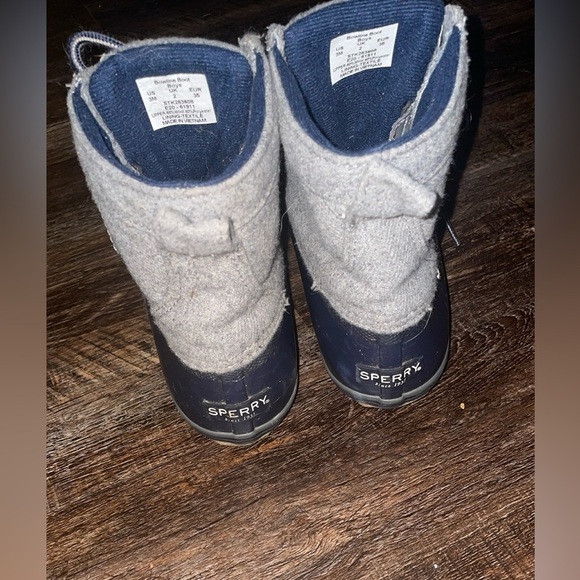 Sperry Kids Blue and Gray Rain Boots - Picture 4 of 6